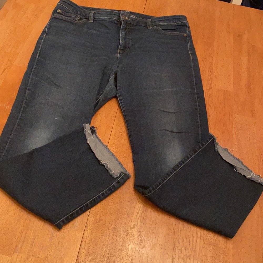 Chaps  Madden Straight dark wash denim jeans with stretch nice comfy size 16